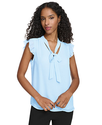 Женская блузка с рюшами на рукавах и завязками на шее Calvin Klein Calvin Klein