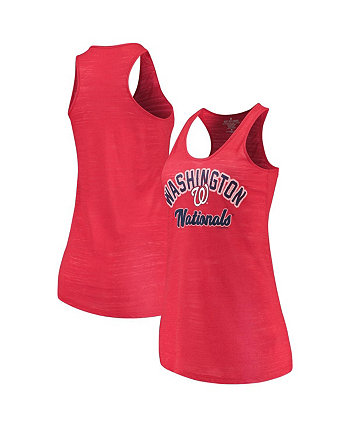 Women's Red Washington Nationals Multicount Racerback Tank Top Soft As A Grape