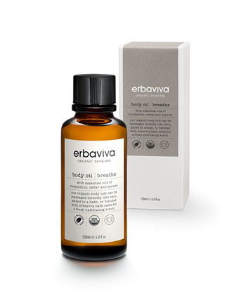 Breathe Body Oil, 4 жидких унции ERBAVIVA