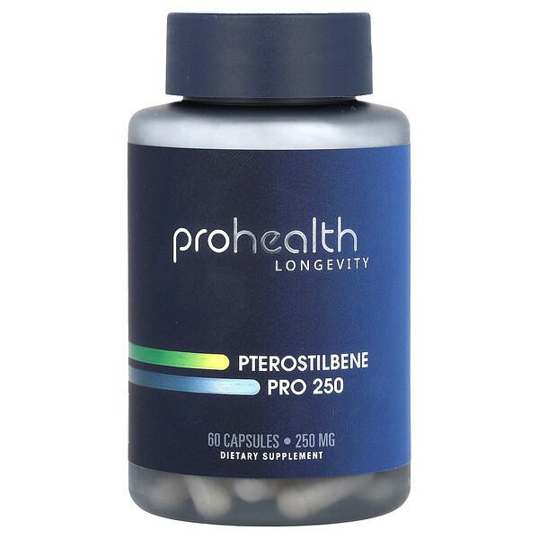 Птеростильбен Про 250, 250 мг, 60 капсул ProHealth Longevity