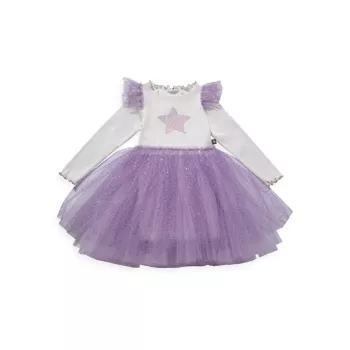 Для маленьких девочек, для маленьких девочек и для маленьких девочек; Платье-пачка с цветочным принтом для девочек Petite Hailey