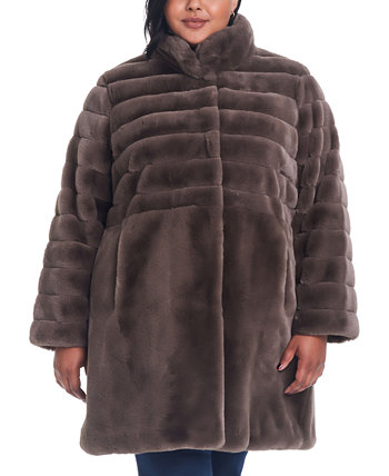 Женское пальто больших размеров из искусственного меха Jones New York