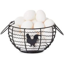 Проволочная корзина для сбора яиц, органайзер для кухни в фермерском доме (черный, 8,2 x 8,2 x 4,9 дюйма) Farmlyn Creek