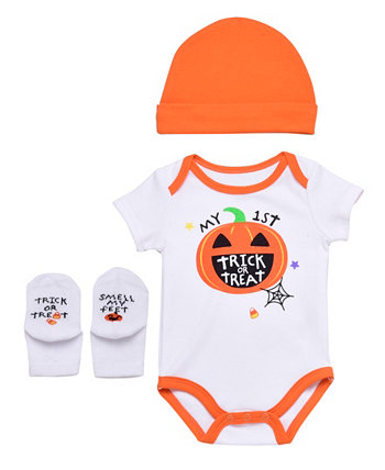 Baby Boys or Baby Girls Halloween Bodysuit, Hat and Socks, 3 Piece Set Baby Starters