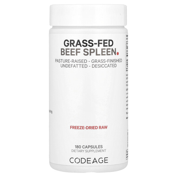 Селезенка говядины травяного откорма, 180 капсул Codeage