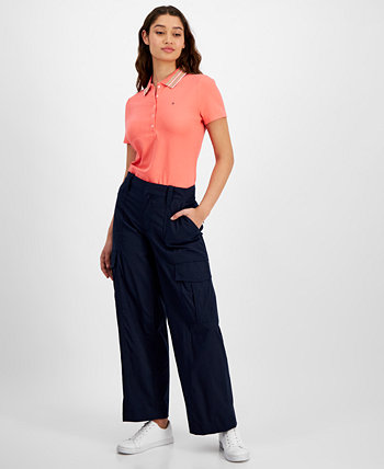 Женские однотонные современные широкие брюки-карго Tommy Hilfiger