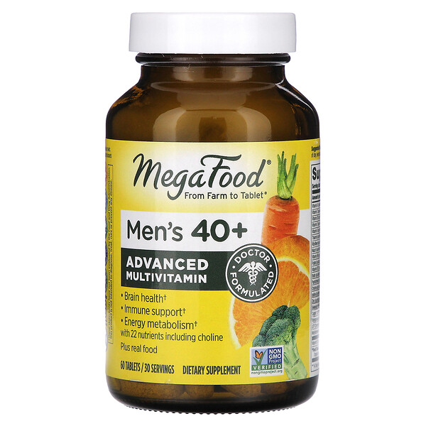 Мужчины 40+, Мультивитамины Advanced, 60 таблеток MegaFood