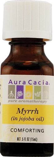 Эфирное масло Aura Cacia Pure Мирра в масле жожоба — 0,5 жидких унций Aura Cacia