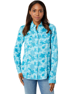 Блуза в стиле вестерн из вискозы с принтом Rodeo Star и кнопками Roper