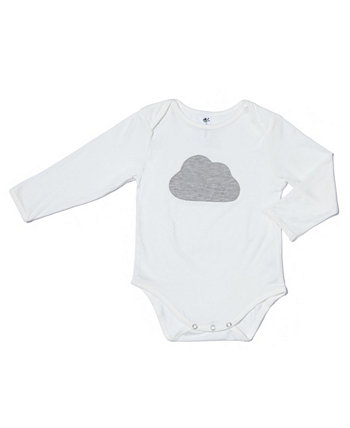 Baby Boys and Girls Bamboo Вышивка Облако с длинным рукавом Onesie Earth Baby Outfitters