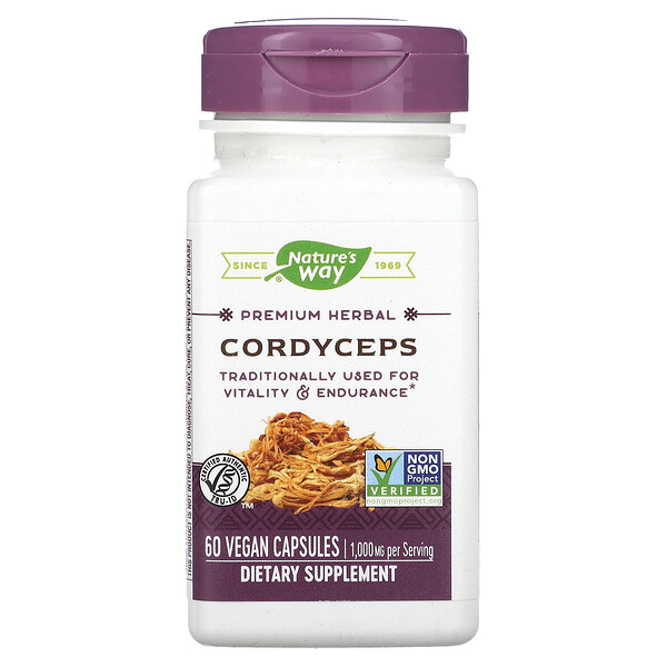 Cordyceps - 1000 мг - 60 веганских капсул - Nature's Way Nature's Way