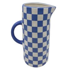 Sonoma Goods For Life® Checkered Ceramic Pitcher Vase Table Decor SONOMA