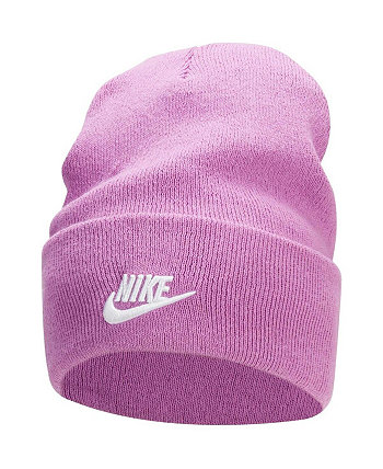 Мужская фиолетовая вязаная шапка Futura Lifestyle с высоким козырьком и манжетами Nike