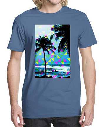 Мужская футболка с рисунком Triangle Tropic Beachwood