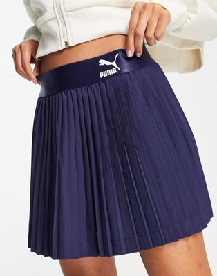 Темно-синяя юбка мини со складками Puma Tennis Club PUMA
