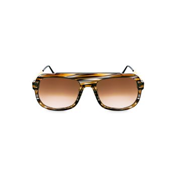 Прямоугольные солнцезащитные очки-авиаторы Bowery 55 мм Thierry Lasry
