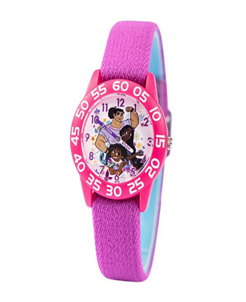 Часы Disney Encanto для девочек с пластиковым пурпурно-синим нейлоновым ремешком, 32 мм Ewatchfactory