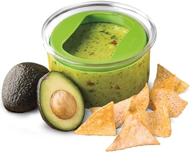 PREPWORKS Progressive International Fresh Guacamole ProKeeper Plastic Kitchen Storage Container with Air Tight Lid (Green) Prepworks