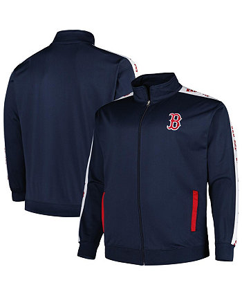 Мужская темно-синяя спортивная куртка Boston Red Sox Big and Tall Tricot с молнией во всю длину Profile