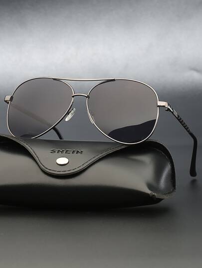 для мужчины Солнцезащитные очки-авиаторы в металлической оправе SHEIN
