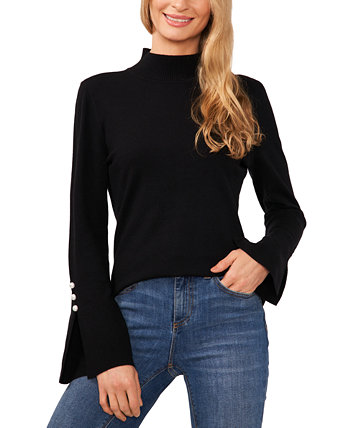Женский свитер с имитацией жемчуга на рукавах CeCe CeCe