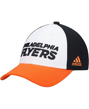 Белая мужская регулируемая шляпа Philadelphia Flyers для раздевалки Adidas