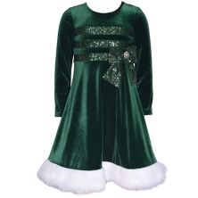 Платье Санта-Клауса Bonnie Jean для девочек 4–20 лет, стандартные размеры и большие размеры Bonnie Jean