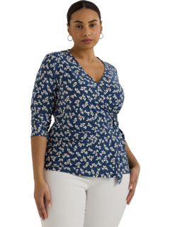 Женская Блузка LAUREN Ralph Lauren Plus-Size Floral Stretch Jersey Top LAUREN Ralph Lauren