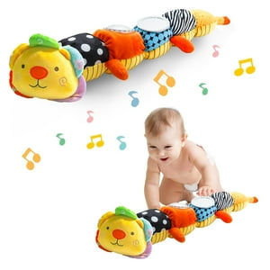 HANMUN Baby Toys 0-6 to 12 Months, Musical Infant Toys with Multi-Sensory Crinkle, Rattle and Textures, Soft Stuffed Animal Newborn Toys for 0-3-6-12 Month Old Baby Girls, Caterpillar，Green HANMUN