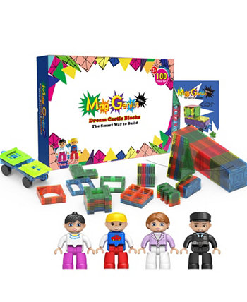 102 шт. Магнитный строительный блок Play People Castle Toy Set Mag-Genius