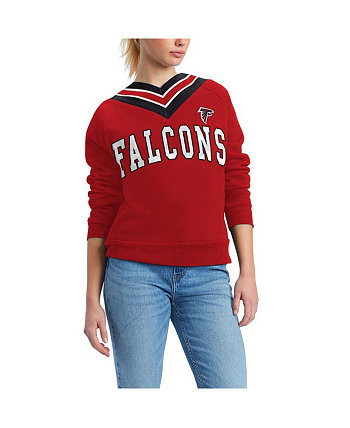 Женский красный пуловер Atlanta Falcons Heidi с v-образным вырезом Tommy Hilfiger