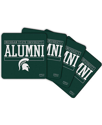 Набор из 4 неопреновых подставок для выпускников штата Мичиган Spartans Alumni Indigo Falls