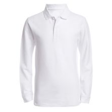 Эластичная рубашка-поло IZOD с длинными рукавами и двойным пике для мальчиков 4–20 лет IZOD