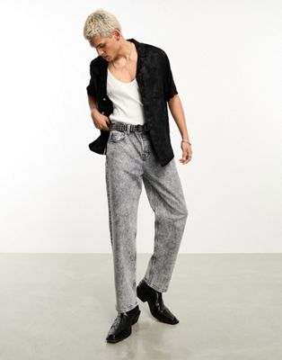 Эксклюзивные прямые джинсы Reeves AllSaints x ASOS кислотно-серого цвета AllSaints