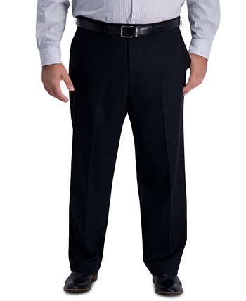 Мужские большие и высокие железные свободные премиальные хаки классические плоские передние штаны HAGGAR