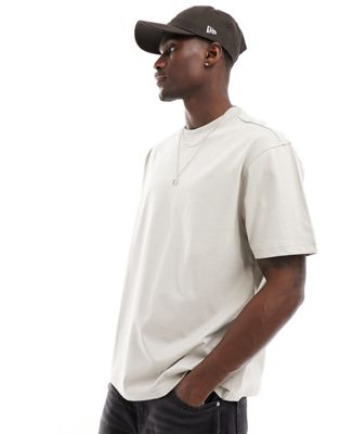 Another Influence heavyweight oversized T-shirt in stone Another Influence