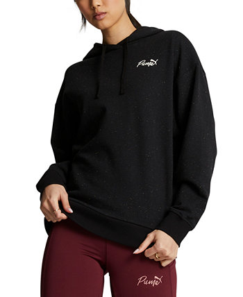Женский хлопковый пуловер с капюшоном и логотипом PUMA