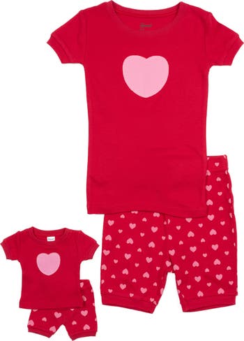 Dolls & Kids Пижамный комплект из топа и шорт с сердечками Leveret