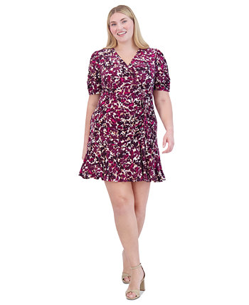Plus Size Floral-Print Ruched Dress Jessica Howard