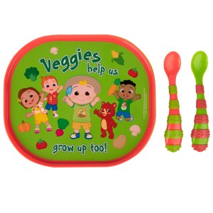 The First Years Cocomelon Reversible Plate and Spoons The First Years