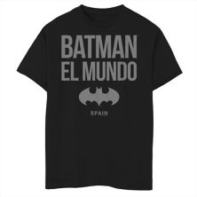 Футболка с логотипом Batman: El Mundo Spain для мальчиков 8–20 лет DC Comics