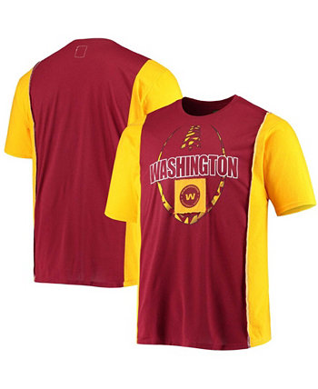 Мужская бордовая футболка с разрезом Washington Football Team Refried Apparel