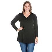 Туника Plus Size 24Seven Comfort с длинными рукавами и V-образным вырезом 24Seven Comfort