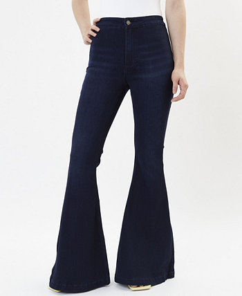 Женские расклешенные джинсы с высокой посадкой Kancan