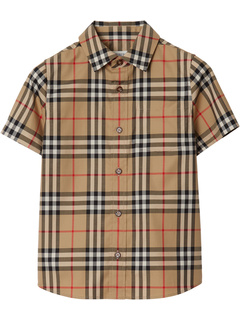 Рубашка в винтажную клетку Owen с короткими рукавами (для малышей/маленьких/больших детей) Burberry