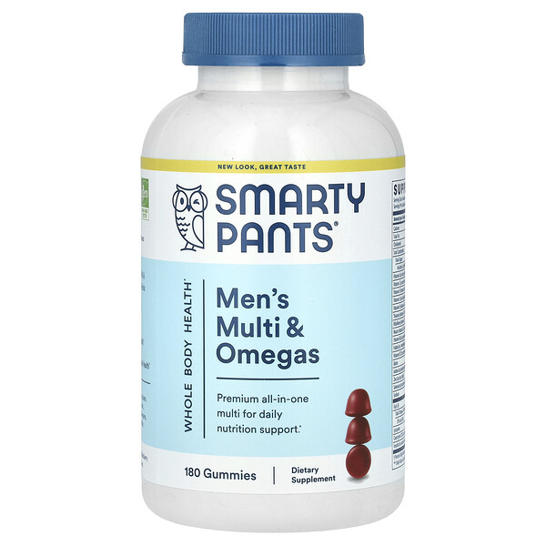 Мужской мультивитамин и Омега - 180 жевательных конфет - SmartyPants SmartyPants