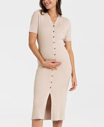 Женское платье в рубчик для беременных и кормящих мам Seraphine