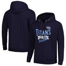 Men's Starter Navy Tennessee Titans Domestic Post Season Full-Zip Hoodie Starter