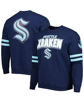 Мужской пуловер с логотипом Deep Sea Seattle Kraken Allover, толстовка Mitchell & Ness