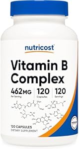 Nutricost High Potency Vitamin B Complex 462mg, 120 Capsules (Капсулы) - with Vitamin C - Energy Complex Nutricost